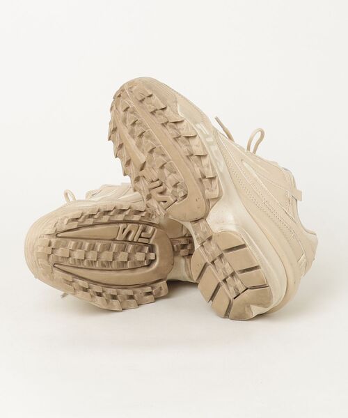 「FILA」 ハイカットスニーカー 25.0cm ベージュ レディース_画像3
