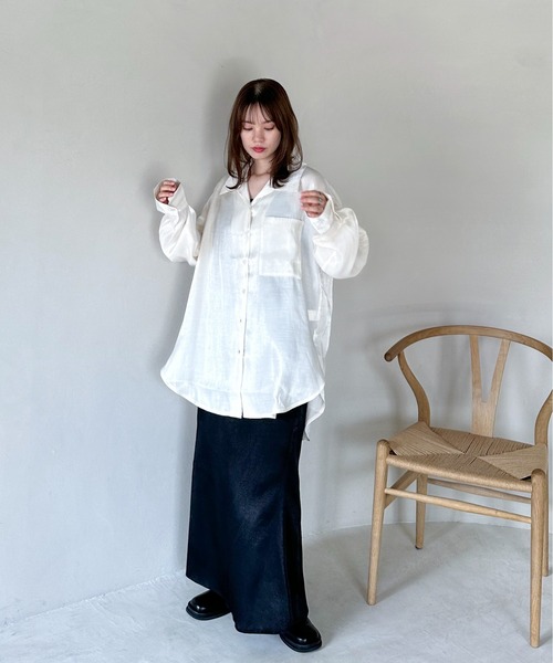 「feepur」 長袖シャツ MEDIUM ブラック レディース_画像3