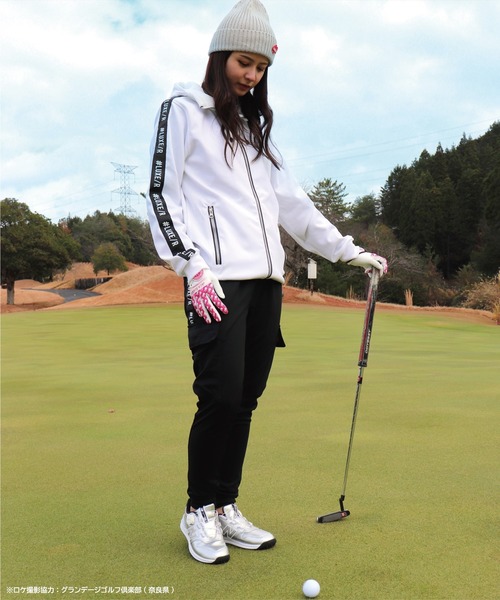 LUXE/R GOLF」 ジップアップパーカー LARGE ホワイト メンズ