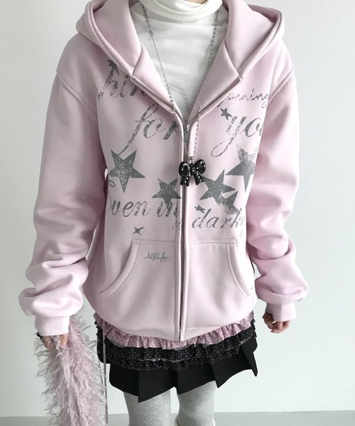 元祖 d.i.a. ダイヤ 百合紋章 ロンパース y2k 平成GAL パーカー 最安値 ハートロゴ OG Logo Valentine Zip Hoodie 平成ギャル Y2K GAL