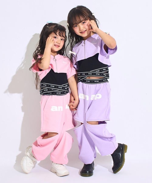 ANAP kids（アナップキッズ） パンツ サイドジップ スウェット パンツ