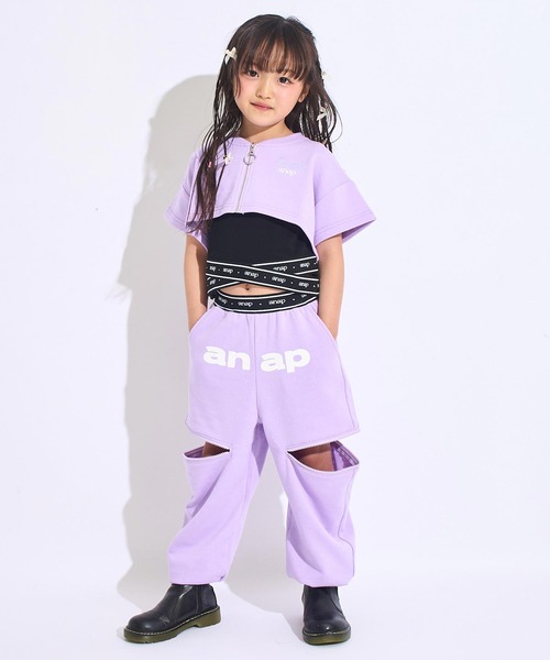 ANAP kids（アナップキッズ） パンツ サイドジップ スウェット パンツ