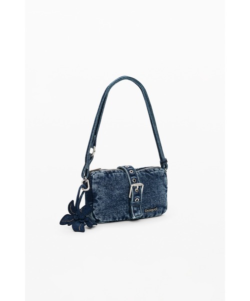 Desigual デシグアル ショルダーバッグ 2way デニム 異素材 デシグアル Desigual デニムショルダーバッグ （ブルー） -waja bazar