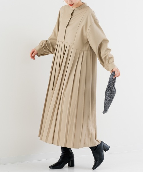 refinedworks」 長袖ワンピース FREE チャコールグレー レディース