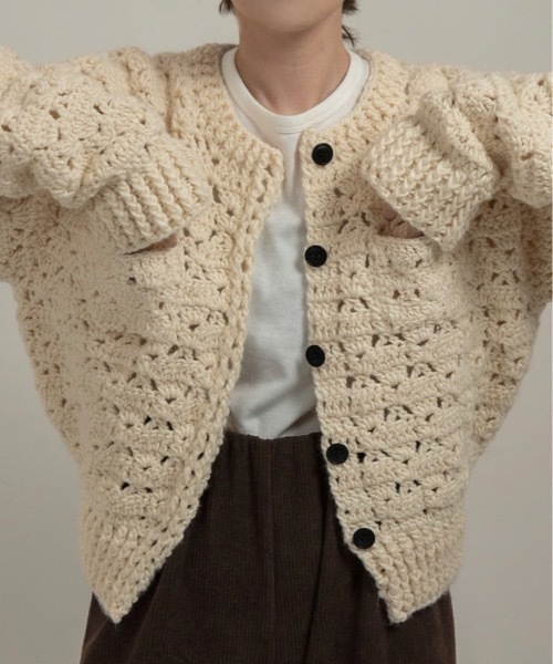 lawgy（ラウジー） カーディガン loose chunky handmade knit cardigan