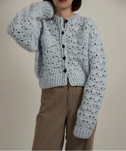 lawgy（ラウジー） カーディガン loose chunky handmade knit cardigan