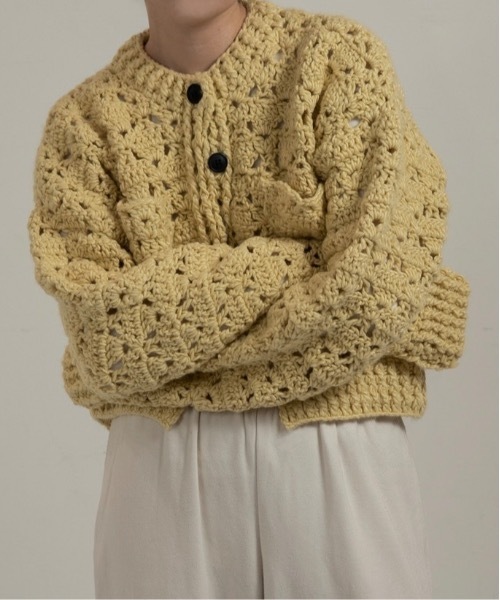 lawgy（ラウジー） カーディガン loose chunky handmade knit cardigan