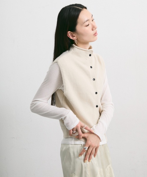 新品　スコットクラブ　定価¥2万8000円　ジレ　ハイネック ベスト ジレ ハイネック釦ベスト レディース : ZOZOTOWN Yahoo!店