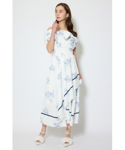 かなった様❤️６点⭐️A957⭐️ rienda ♥ ハートネック バックリボンワンピ rienda（リエンダ） ワンピース フロントビッグリボンフレアワンピース