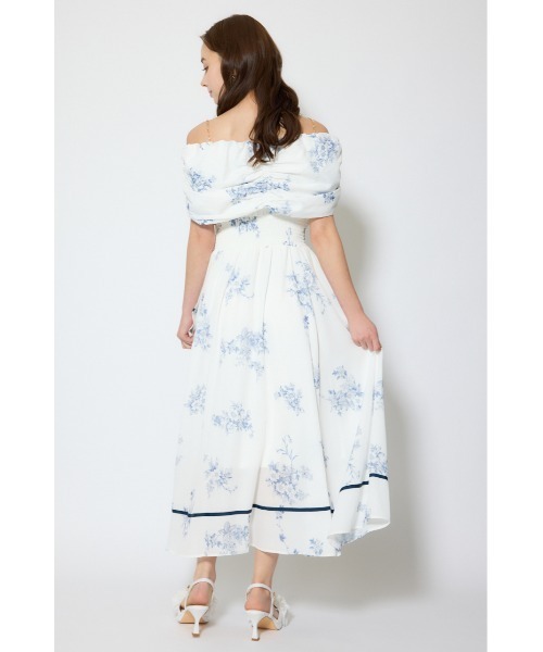 フロントビッグリボンフレアワンピース 春服 夏服 rienda（リエンダ） ワンピース フロントビッグリボンフレアワンピース