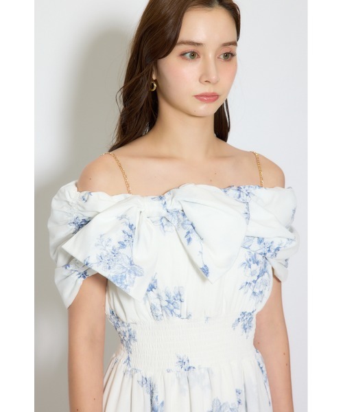 かなった様❤️６点⭐️A957⭐️ rienda ♥ ハートネック バックリボンワンピ rienda（リエンダ） ワンピース フロントビッグリボンフレアワンピース