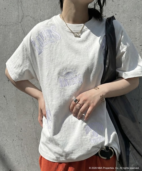 antiqua（アンティカ） antiqua tシャツ 半袖 NBA公式 ロゴ刺繍 T
