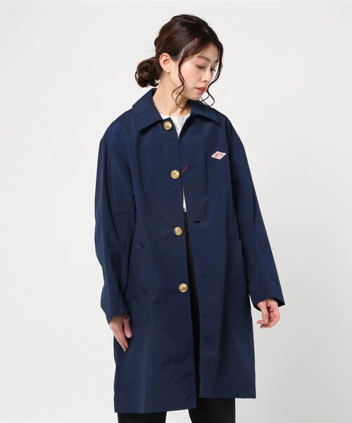 Danton（ダントン） ステンカラーコート 36 ネイビー レディース