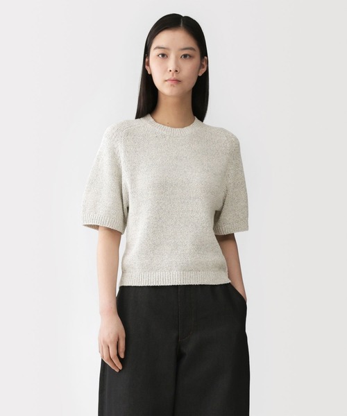 MUJI Labo ニット セーター 「MUJI Labo」婦人 コットン混ブークレ五分