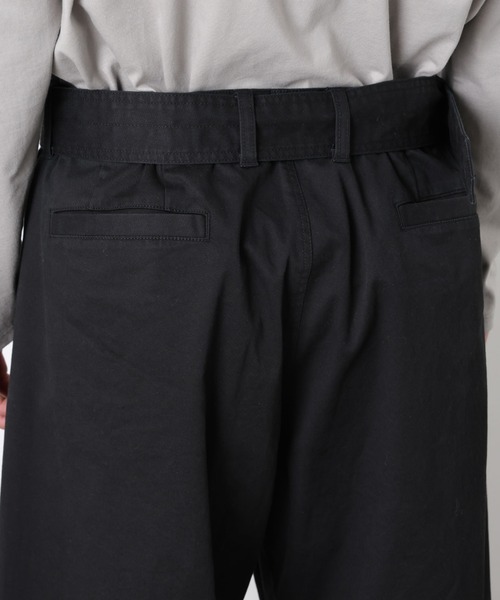 NANO universe（ナノ・ユニバース） パンツ 「ASSEMBLANC」ベルテッド