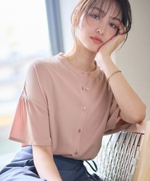 alotta（アロッタ） ブラウス シャツ バンドカラーフレアー袖ブラウス