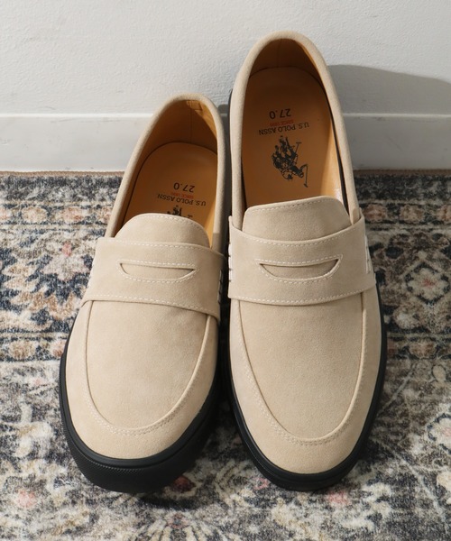 「U.S. POLO ASSN.」 ローファー 27.0cm ブラック メンズ_画像6