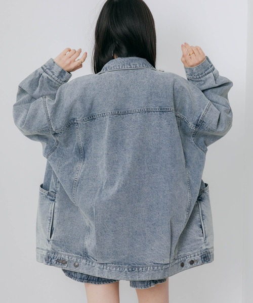   ジップジャケット Heather（ヘザー） デニムジャケット gジャン デニムZIPブルゾン