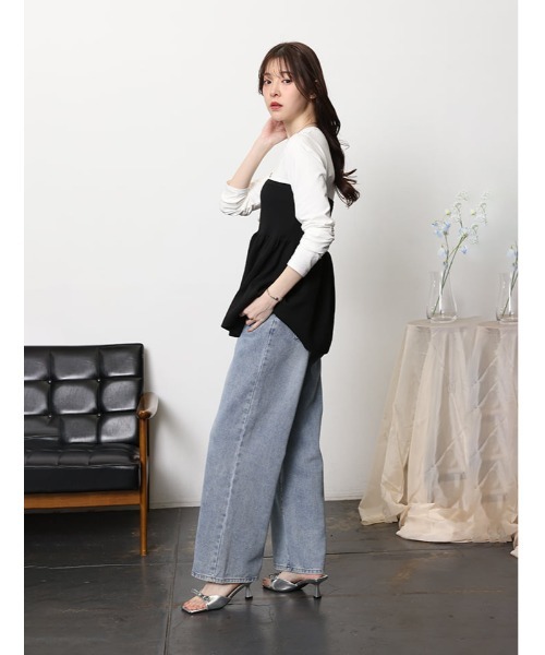 トップス VEXX_888 fifth（フィフス） tシャツ 異素材ドッキングビスチェ風トップス