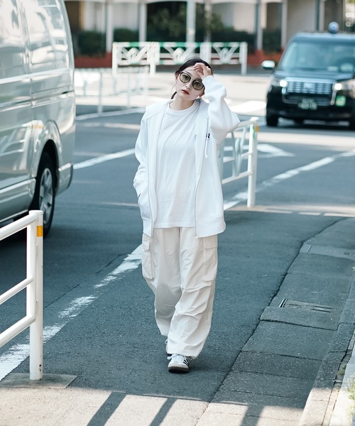 「THRASHER」 ジップアップパーカー LARGE アッシュグレー メンズ_画像9