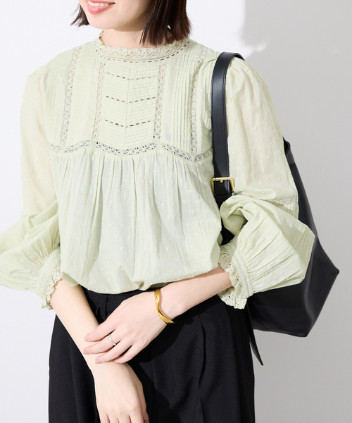 SLOBE IENA（スローブイエナ） ブラウス シャツ マニーレースブラウス