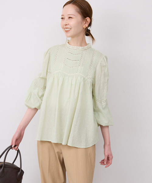 SLOBE IENA（スローブイエナ） ブラウス シャツ マニーレースブラウス
