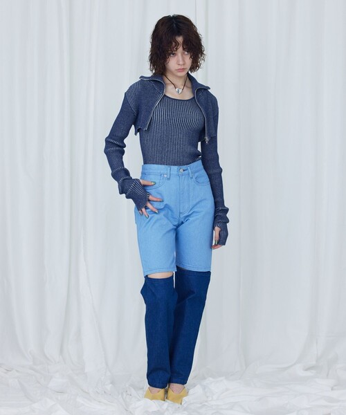 「Firsthand」 デニムパンツ 36 サックスブルー レディース_画像2