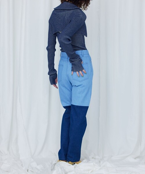 「Firsthand」 デニムパンツ 36 サックスブルー レディース_画像5
