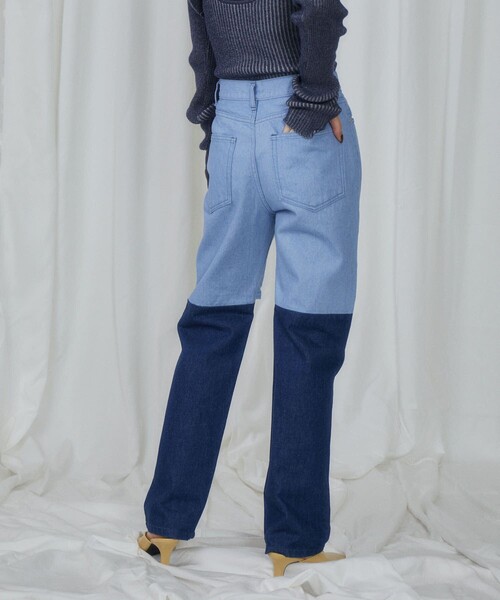 「Firsthand」 デニムパンツ 36 サックスブルー レディース_画像6