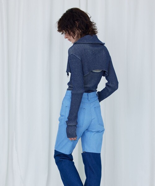 「Firsthand」 デニムパンツ 36 サックスブルー レディース_画像8