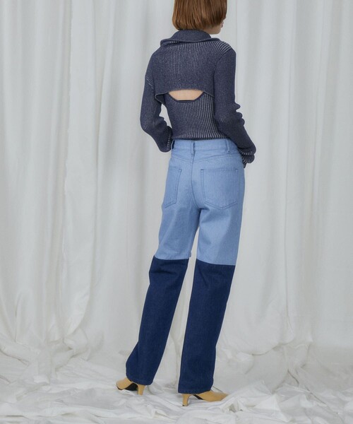 「Firsthand」 デニムパンツ 36 サックスブルー レディース_画像9