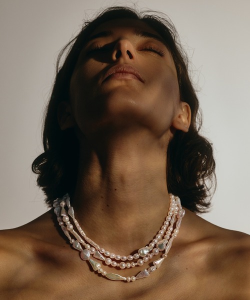 ネックレス 「IRIS 47」mozaic arty pearl necklace/モザイク アーティ パール ネックレス VSJ3 レディースの画像