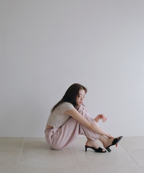 anuke（アンヌーク） サンダル ミュール Squaretoe Velour Mule