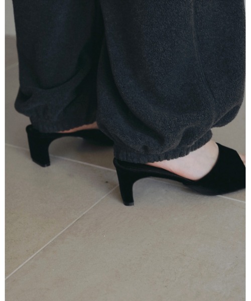 anuke（アンヌーク） サンダル ミュール Squaretoe Velour Mule