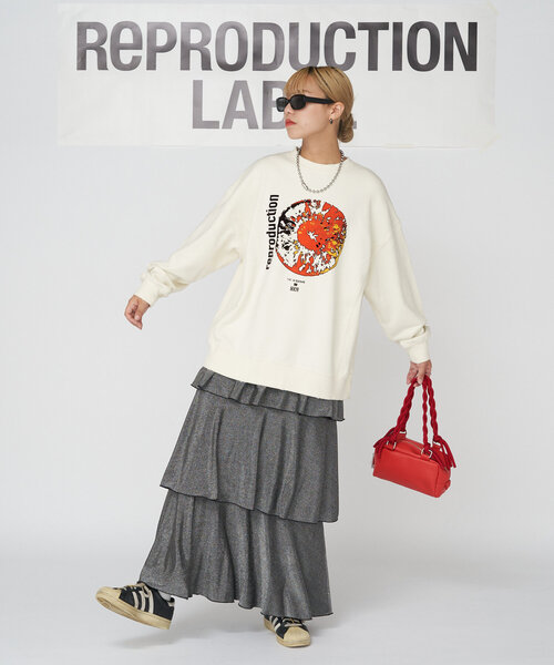 「RePRODUCTION LABEL」 スウェットカットソー FREE グレー系その他 レディース_画像8