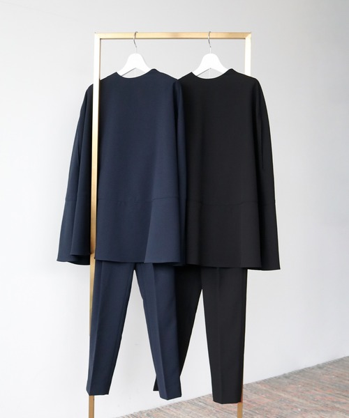 「Flolia」 セットアップ 2L ネイビー レディース_画像4