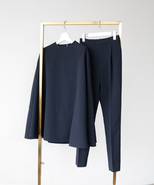 「Flolia」 セットアップ 2L ネイビー レディース_画像6
