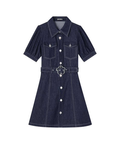 ワンピース マリークワント mary quant デイジーバックルデニムミニ