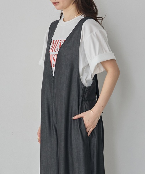 hunch（ハンチ） サロペット オーバーオール 前後2WAY テンセルデニム 