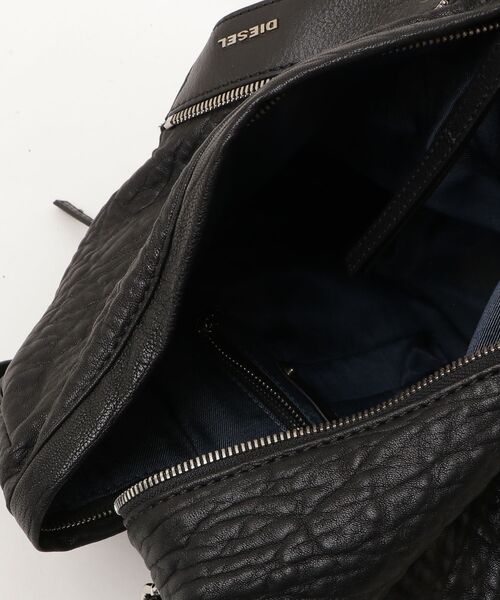 【良品】DIESEL ディーゼル リュック　ブラック　レザー　レディース　A4可 DIESEL（ディーゼル） リュック - ブラック レディース : ZOZOTOWN