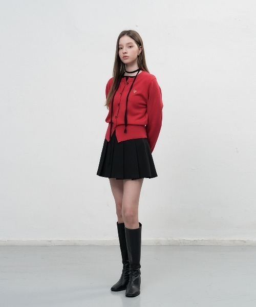 「GENERAL IDEA」 ニットカーディガン S レッド レディース_画像3