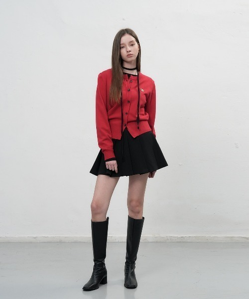 「GENERAL IDEA」 ニットカーディガン S レッド レディース_画像6