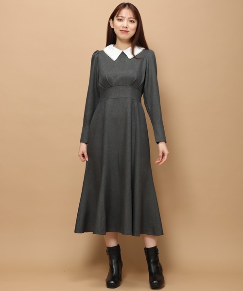 「MISCH MASCH」 長袖ワンピース S グレー レディース_画像3
