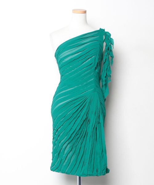 「Tadashi Shoji 」 ノースリーブワンピース 0 グリーン レディース