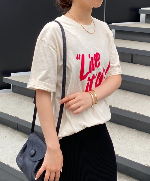 「MIXTA」 半袖Tシャツ MEDIUM ホワイト レディース_画像4