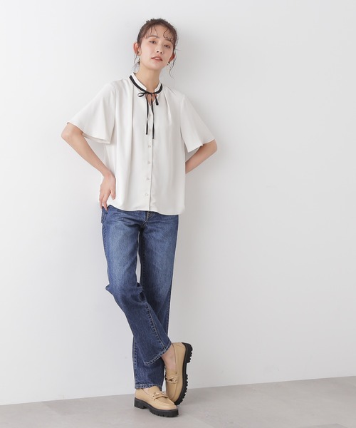 「N.(N. Natural Beauty Basic)」 半袖ブラウス MEDIUM ナチュラル レディース_画像6