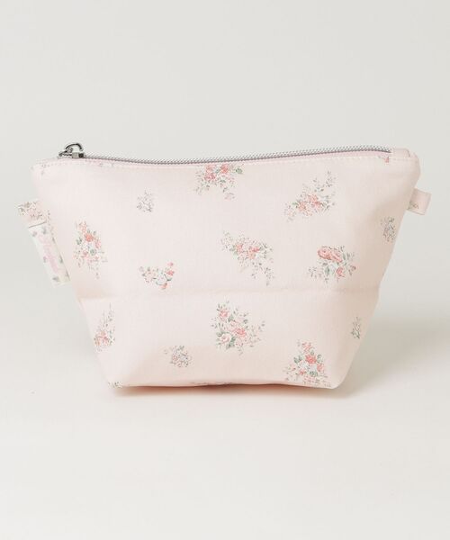 leune（ルネ） ポーチ ワンポイント刺繍フリルポーチ/マルチポーチ