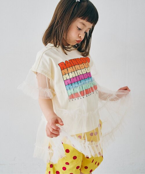 p.premier（ピードットプルミエ） tシャツ オーバーザレインボー 