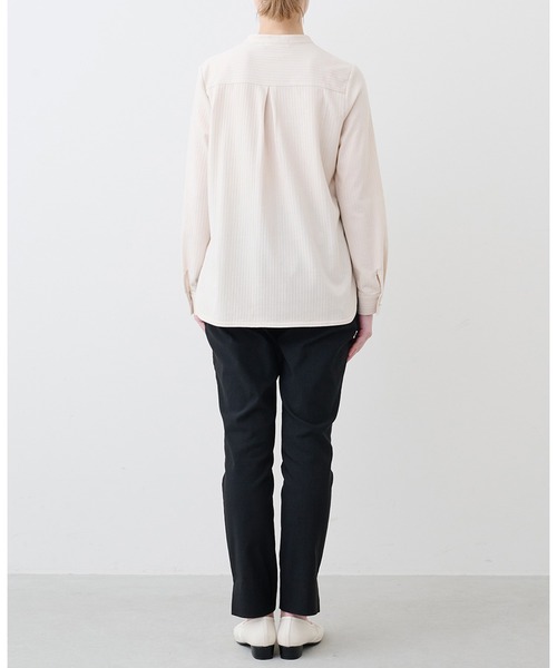 「IEDIT」 長袖ブラウス LARGE ネイビー レディース_画像5