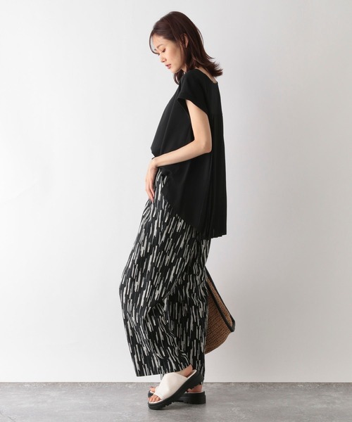 「GLOBAL WORK」 半袖ブラウス MEDIUM グレー系その他 レディース_画像4
